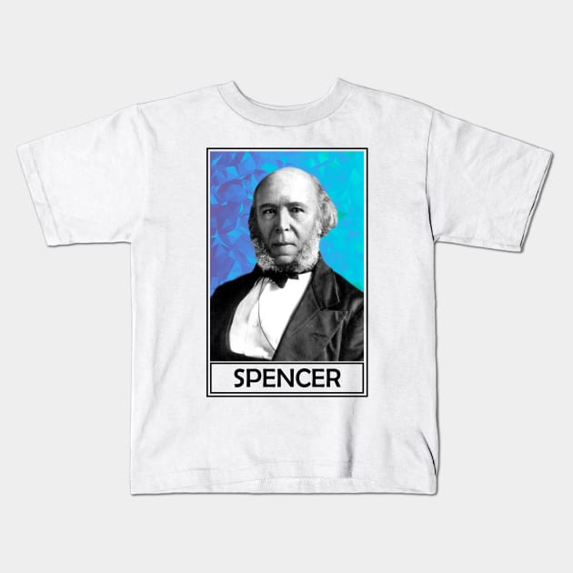 Herbert Spencer Kids T-Shirt by TheLiterarian